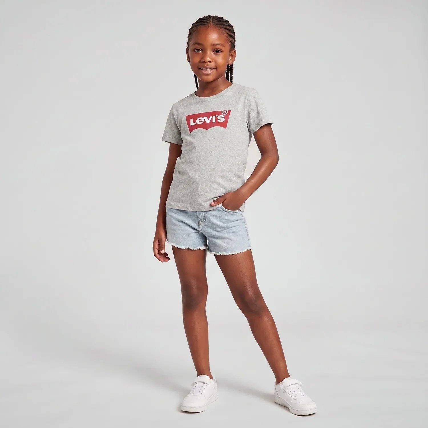 Camiseta Levi's® Infantil Batwing Tee Cinza