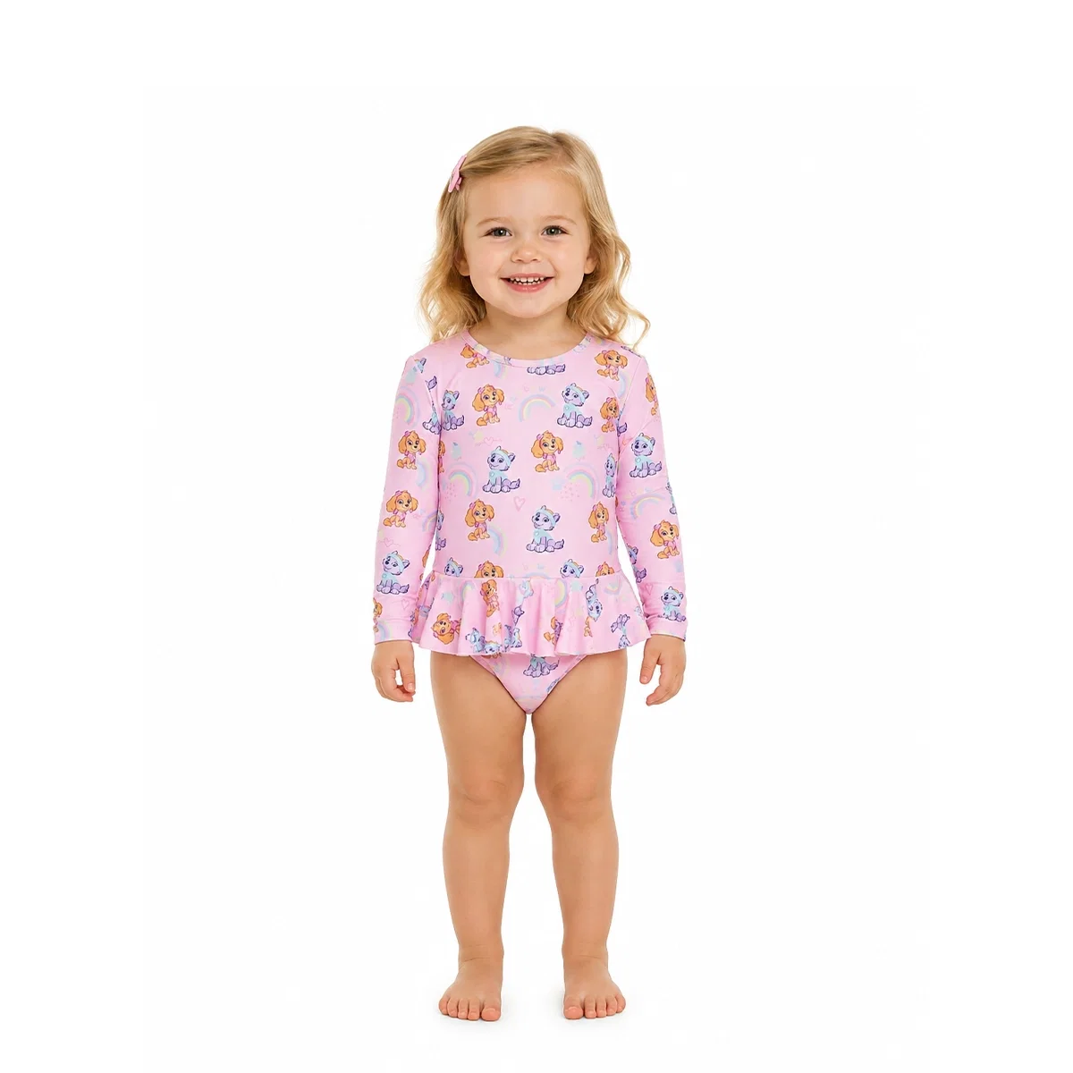Body Praia Manga Longa Toddler Patrulha Canina Elastano Proteção Uv 50+ Tip Top