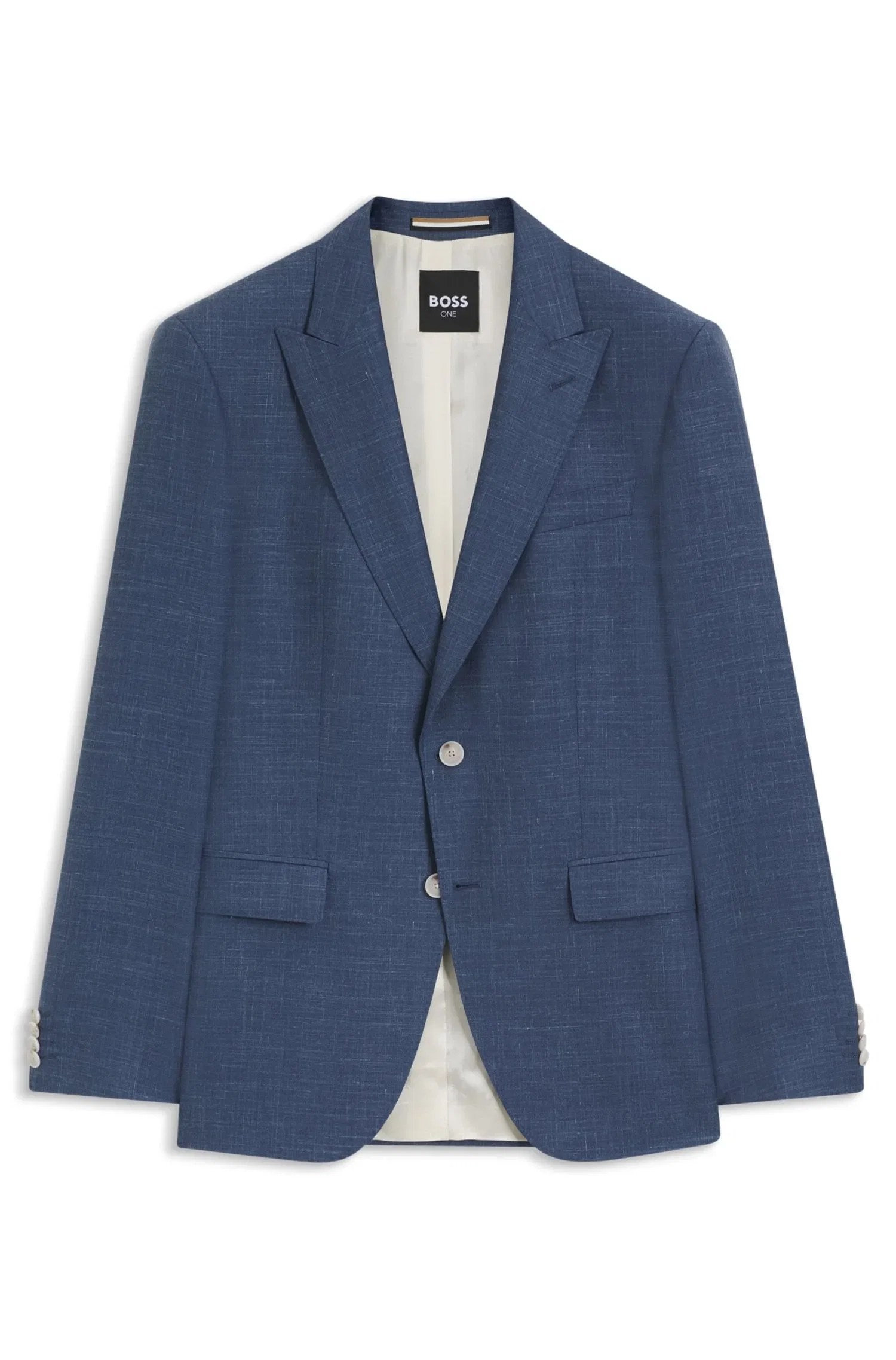 Blazer Slim Fit Em Lã, Seda E Linho — imagem 1