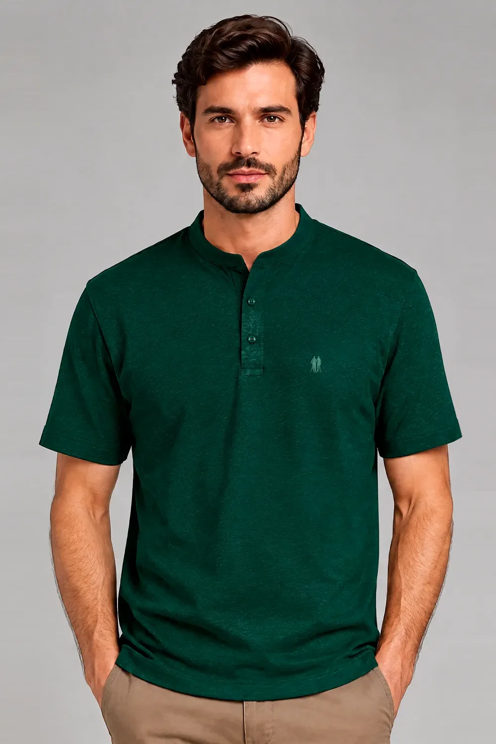 Polo Masculina Gola Portuguesa Polo Wear Verde Escuro