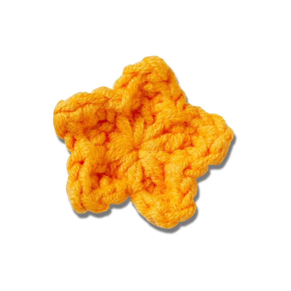 Estrela Laranja Crochê Artesanal