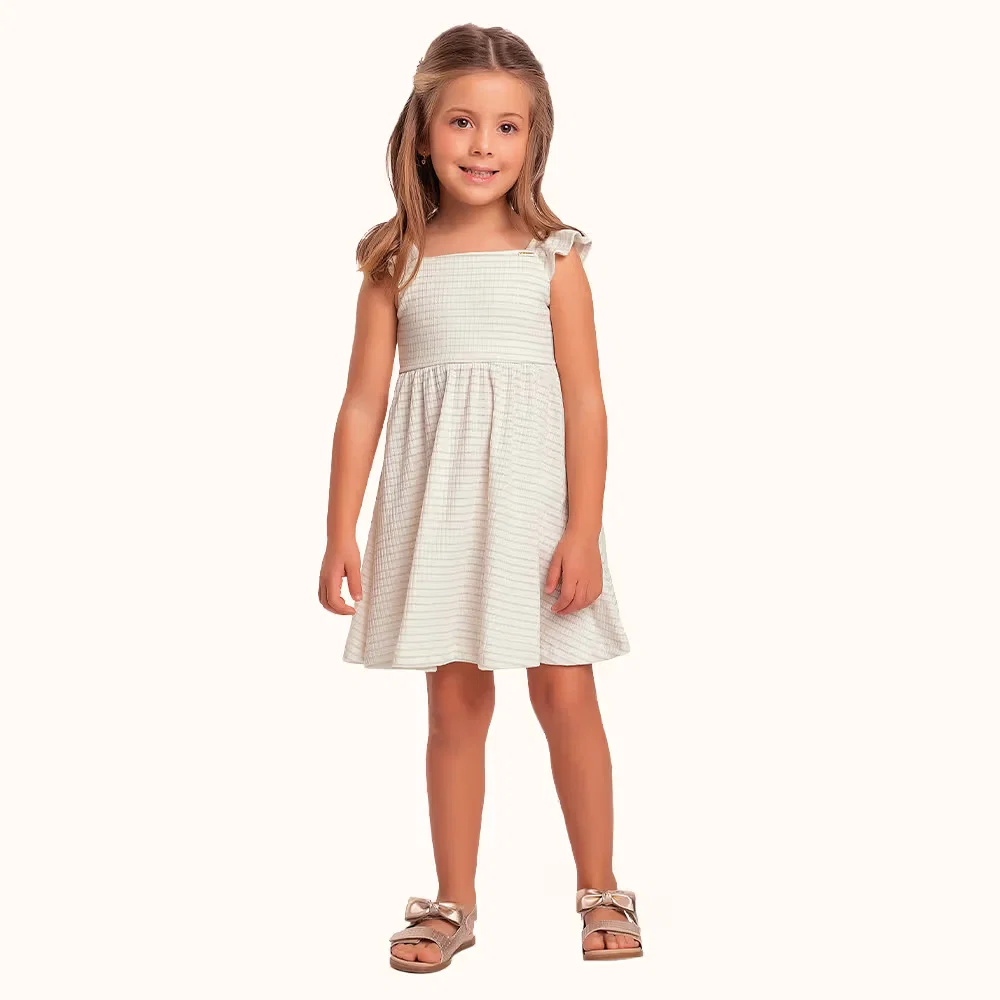 Vestido em ribana lurex alcinha