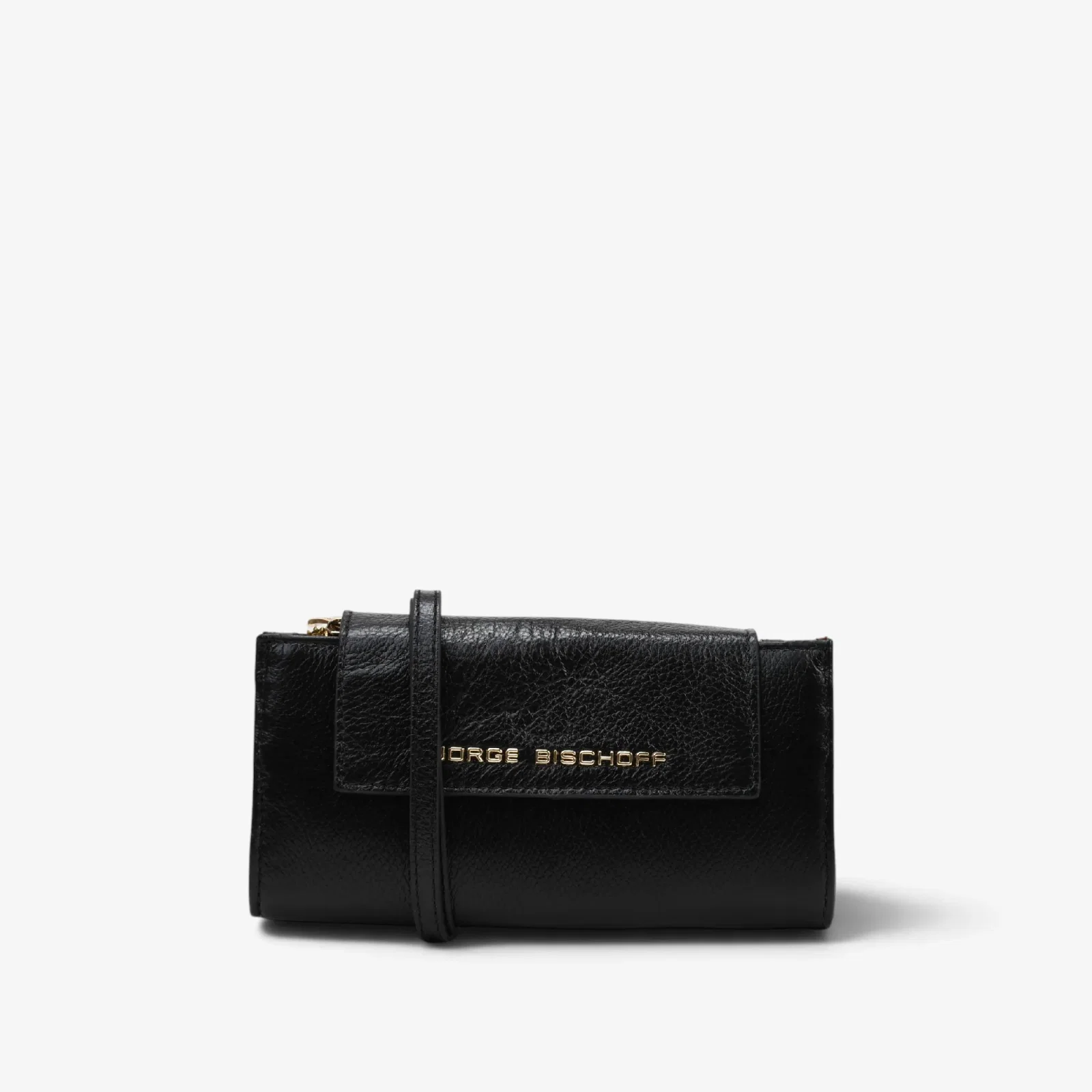 Bolsa Transversal Preto Couro