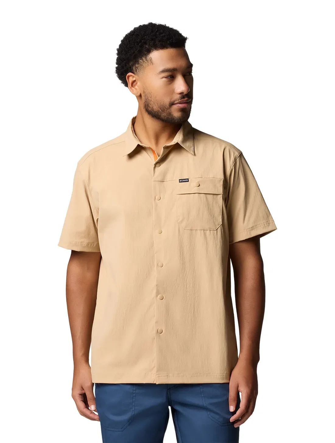 Camisa Manga Curta Columbia Masculina Landroamer Ripstop
