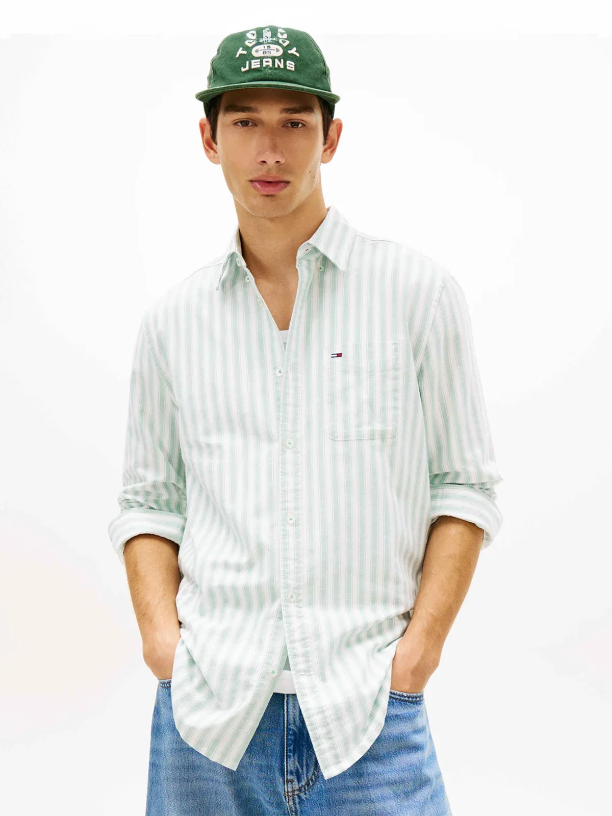 Camisa Regular Listrado Oxford
