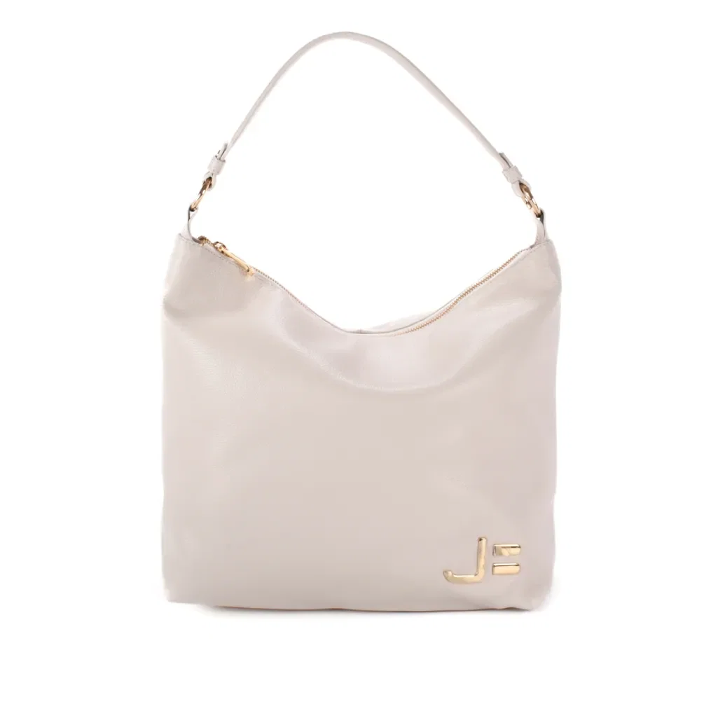 Bolsa Hobo Branco Blanc Grande Couro Macio Jb