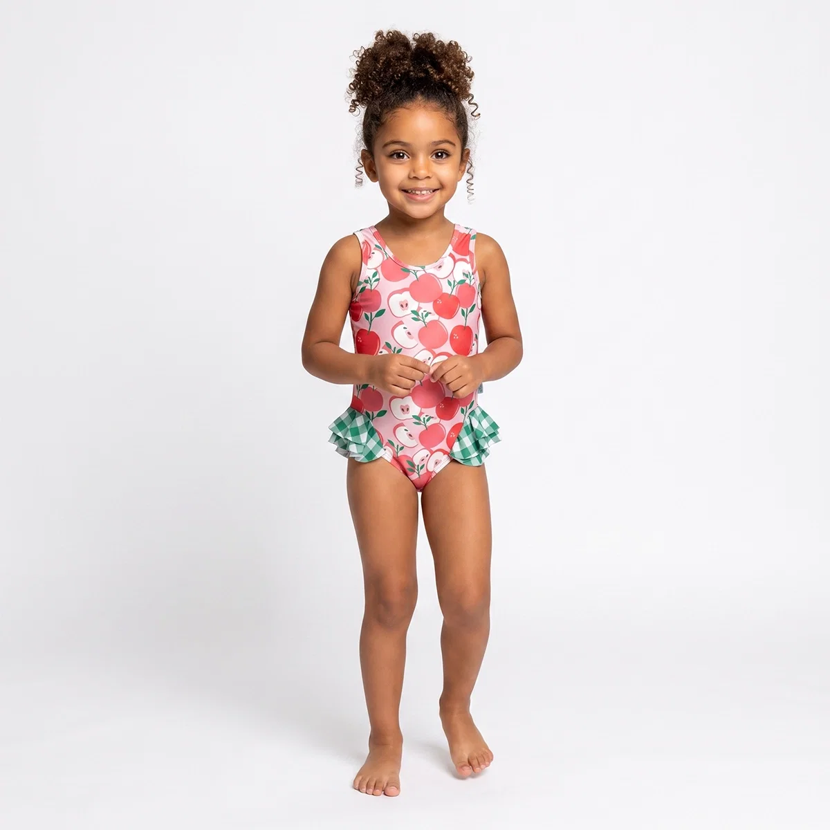 Maiô Praia Toddler Maçã Vintage Elastano Proteção Uv 50+ Tip Top
