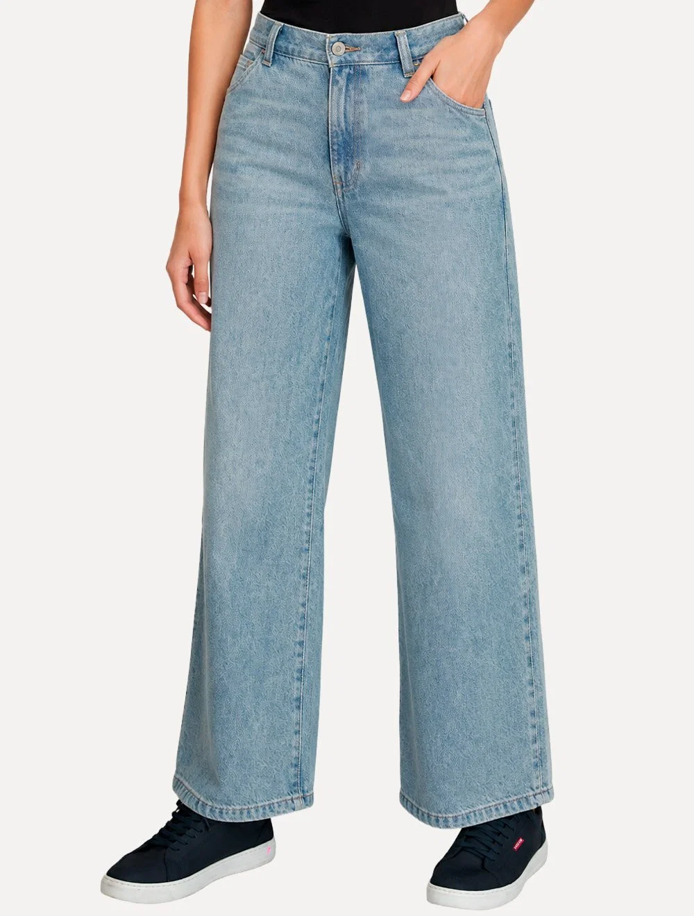 Calça Levis Jeans Feminina 501 Crop Lightweight Azul Claro