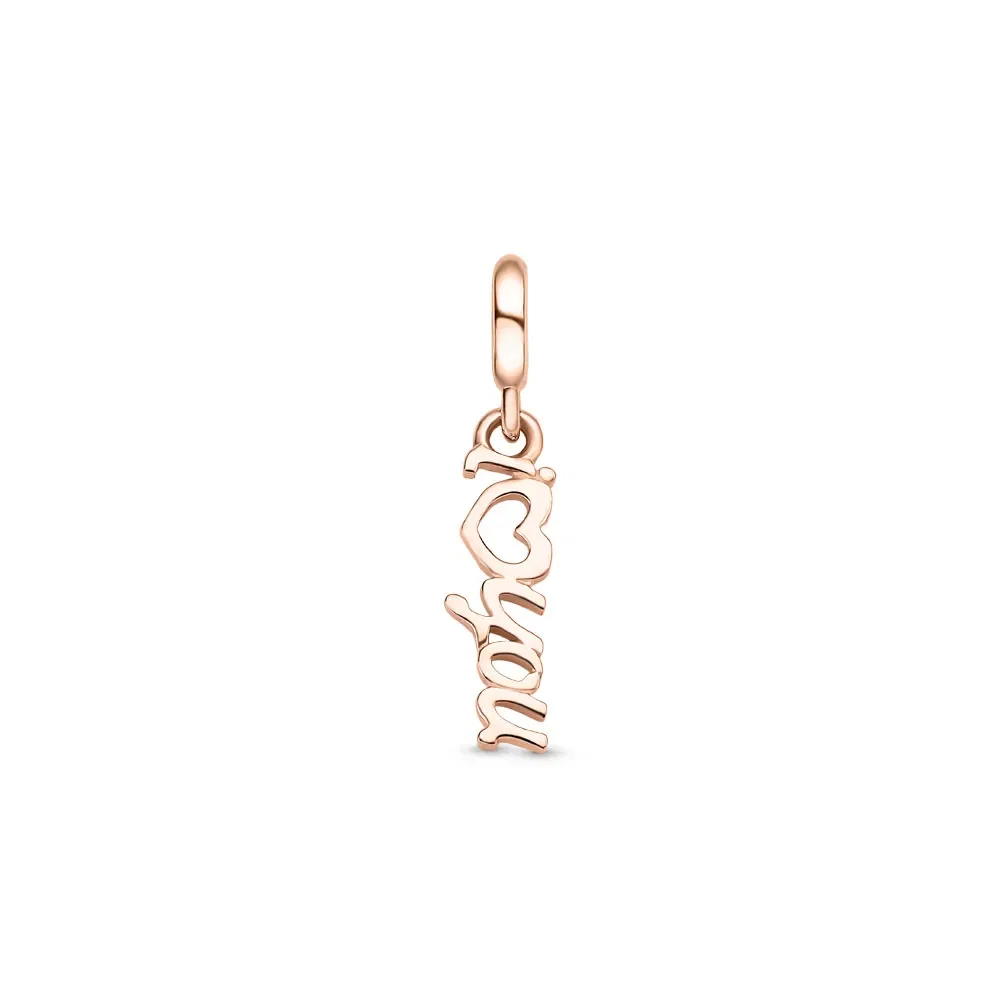 Pingente Life Amor I Love You em Liga Rosé com Banho de Ouro Rosé 18k — imagem 1