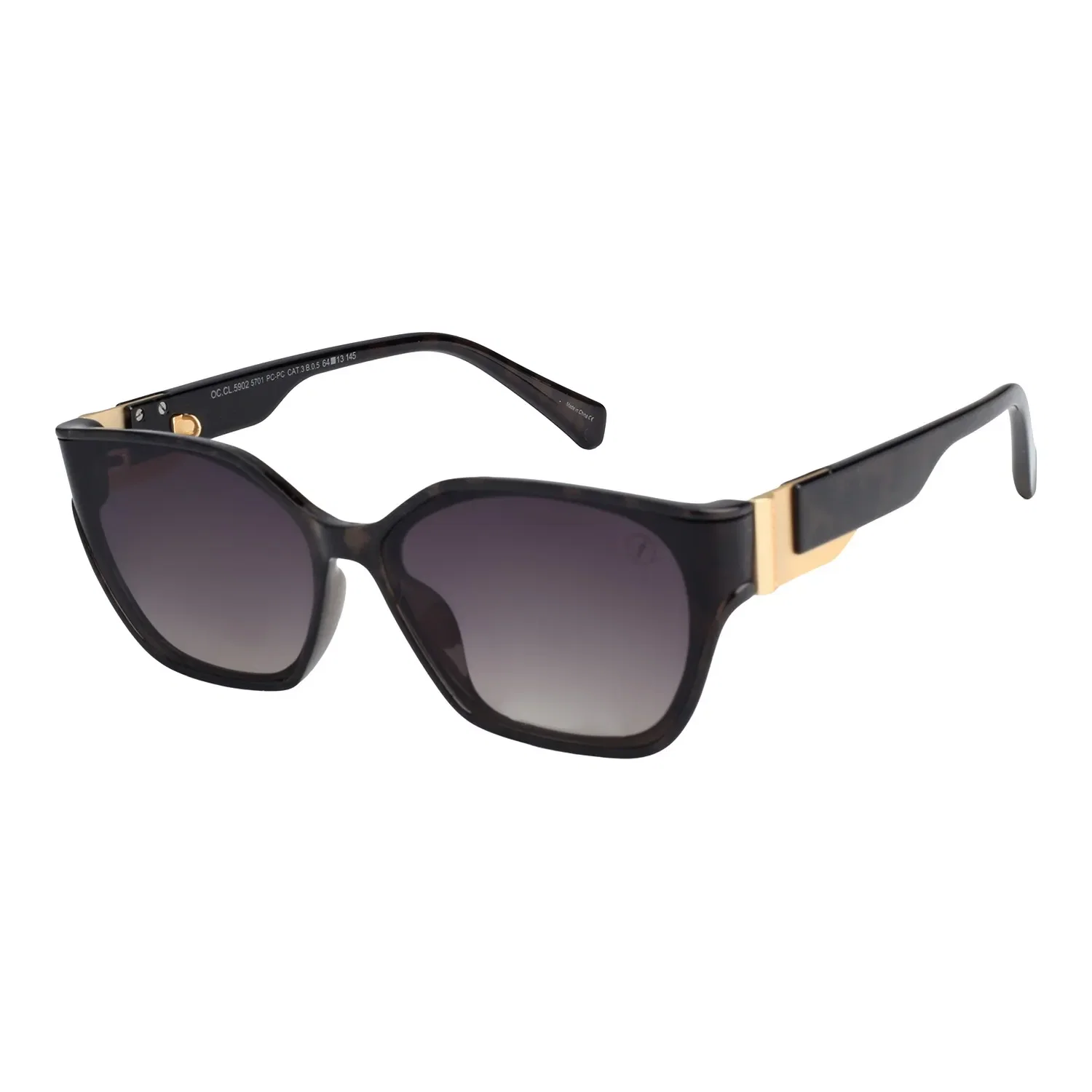 Óculos de Sol Feminino Bended Lenses Quadrado Degradê Preto — imagem 1