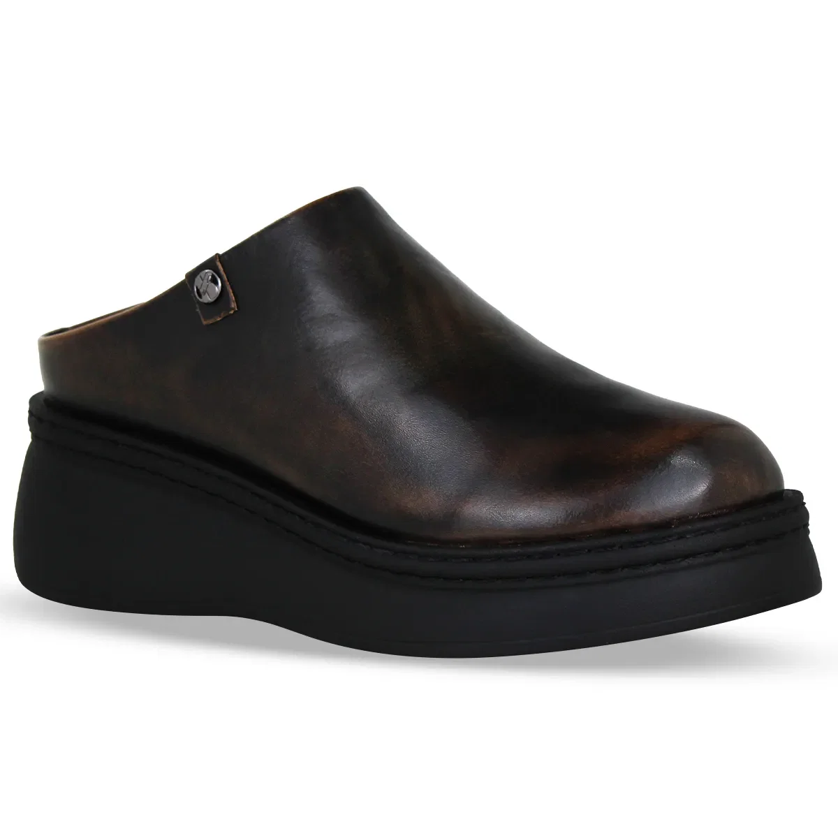 Sapato Couro Distressed Marrom