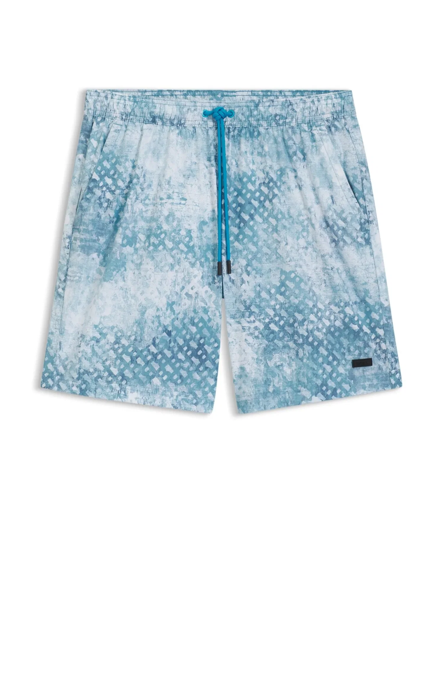 Shorts De Banho Com Arte De Monograma E Emblema De Logo — imagem 1