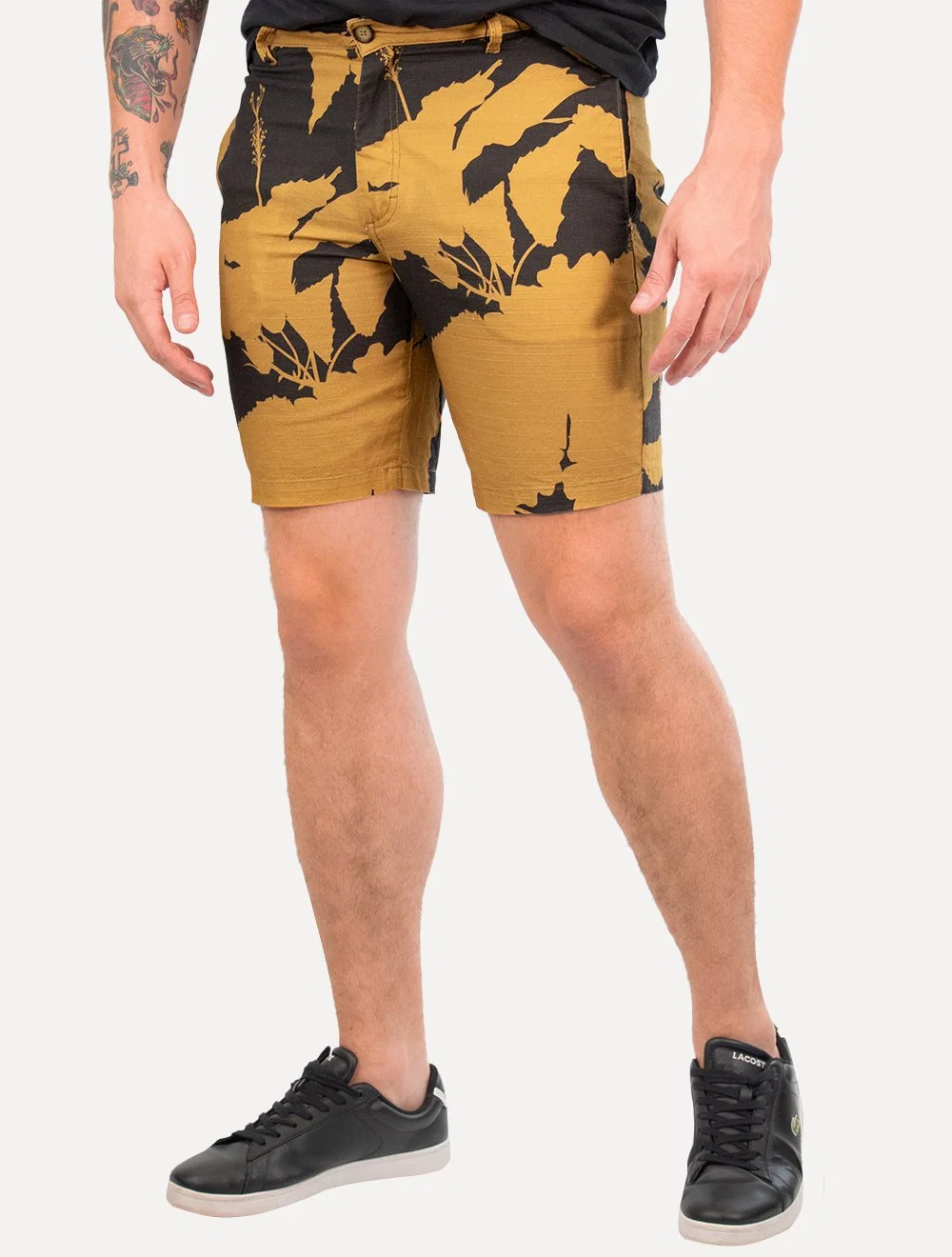 Bermuda Reserva Masculina Chino Foliage Gold Preta