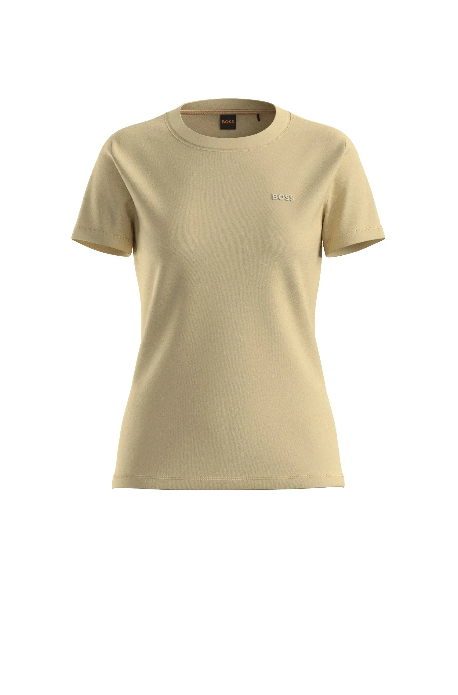 Camiseta De Algodão De Ajuste Slim Com Logo Tonal — imagem 1