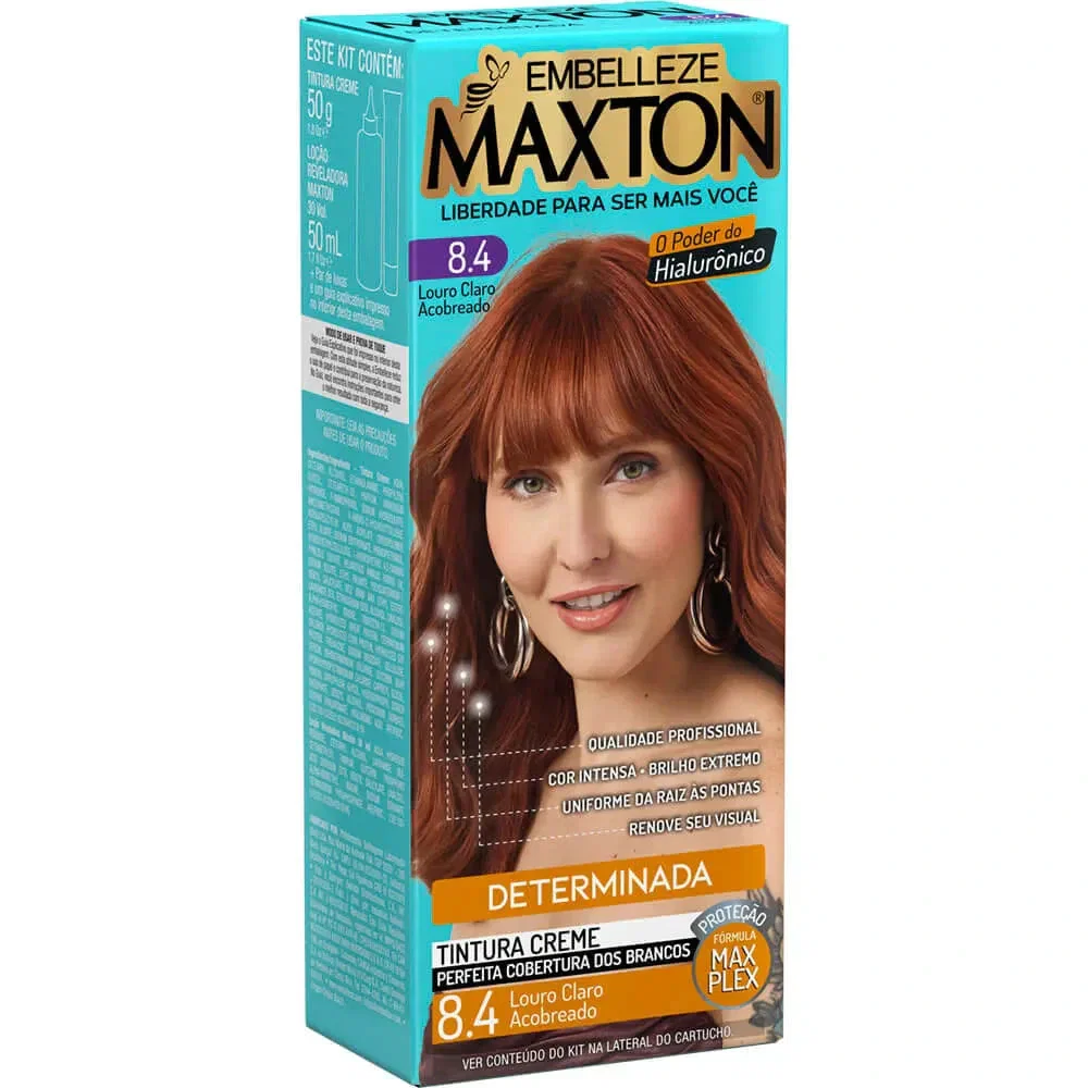 Tintura Maxton 8.4 Louro Claro Acobreado