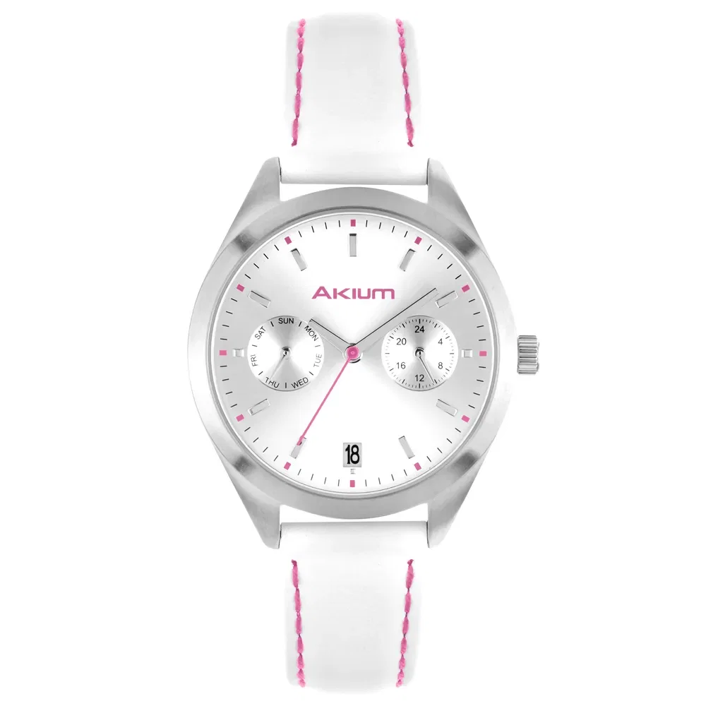 Relógio Akium Feminino Prata e Rosa