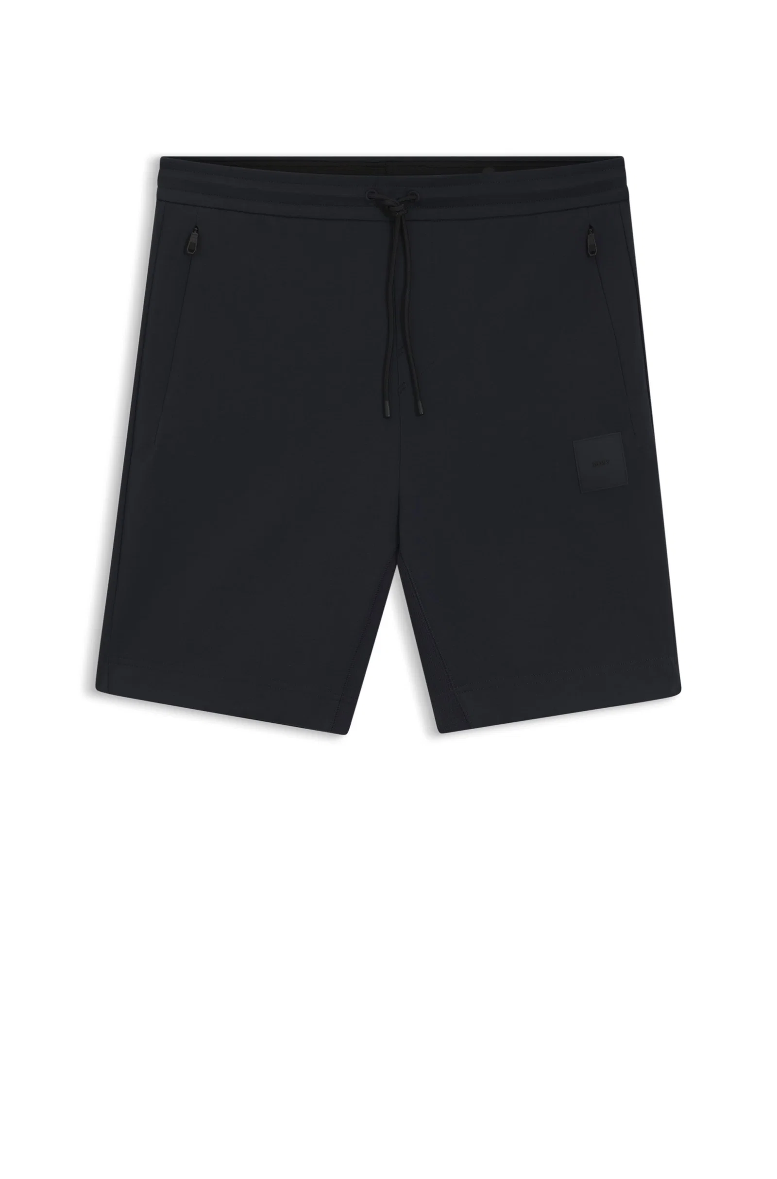 Shorts De Mistura De Algodão Com Elástico