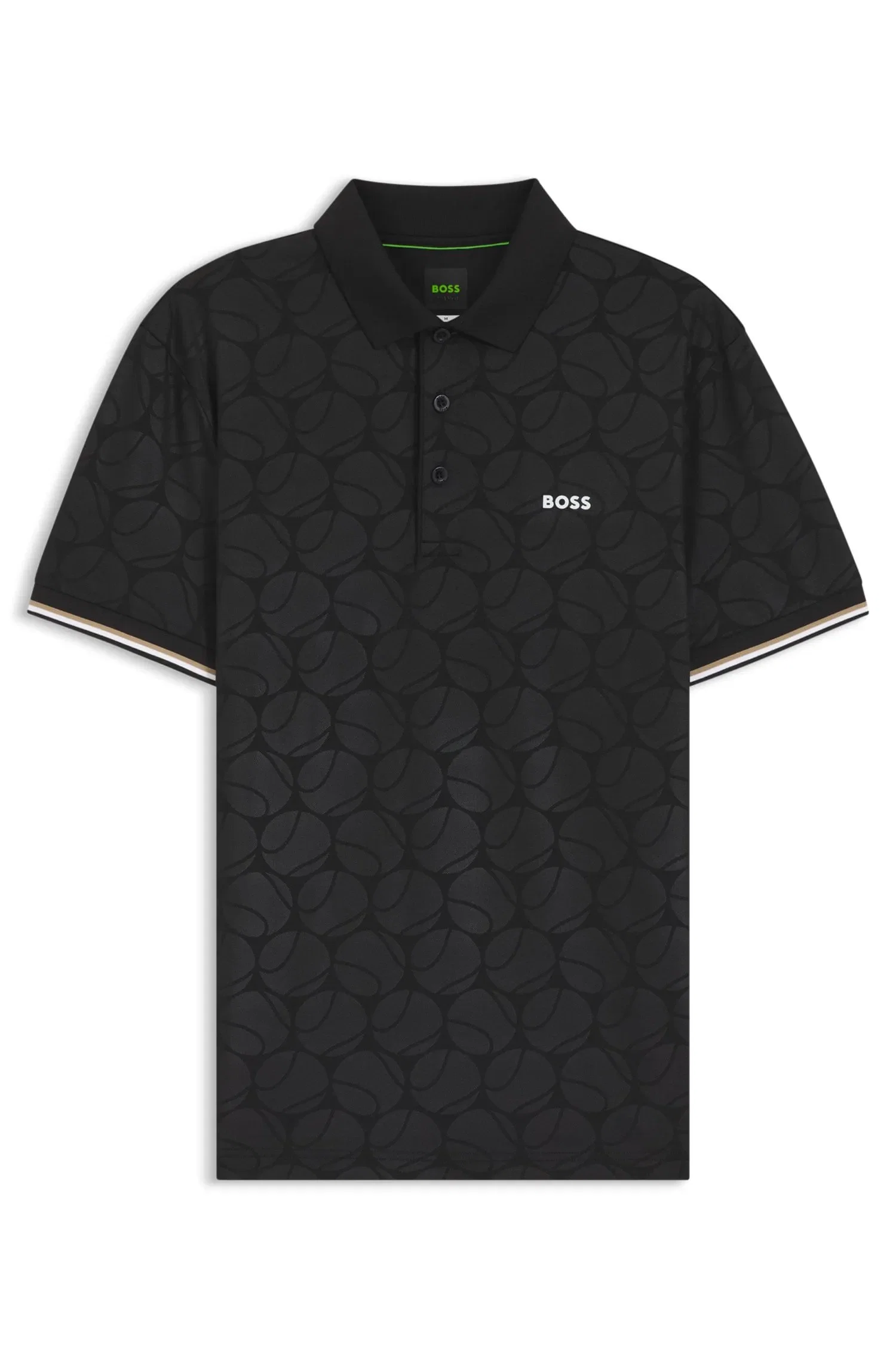 Polo Slim Fit Com Estampa De Bola De Tênis Em Relevo — imagem 1