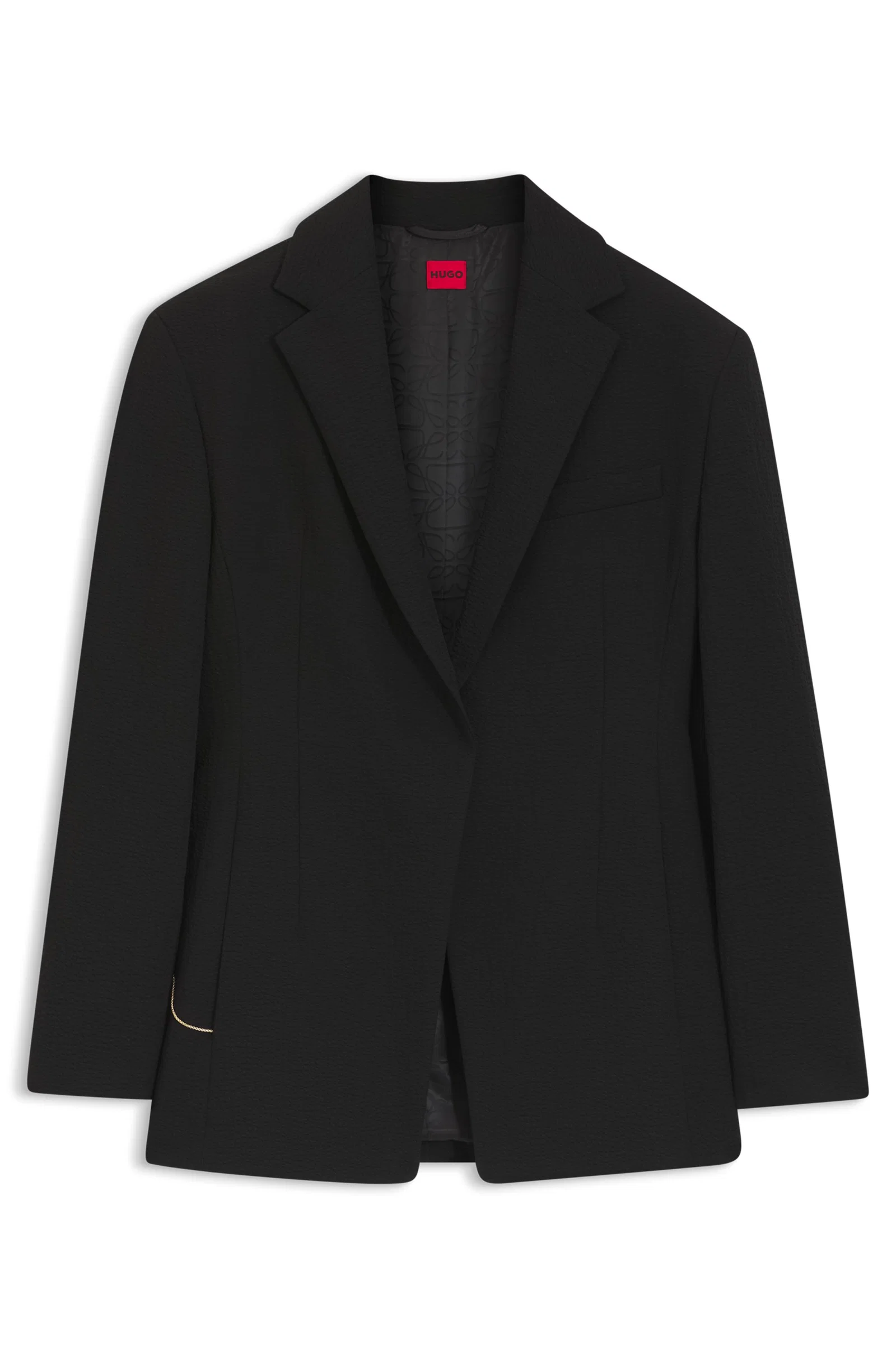Blazer De Ajuste Descontraído Com Cinto De Corrente