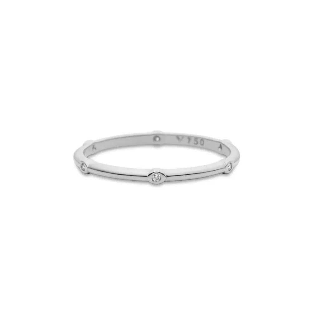 Anel Stacky em Ouro Branco 18k com Diamantes