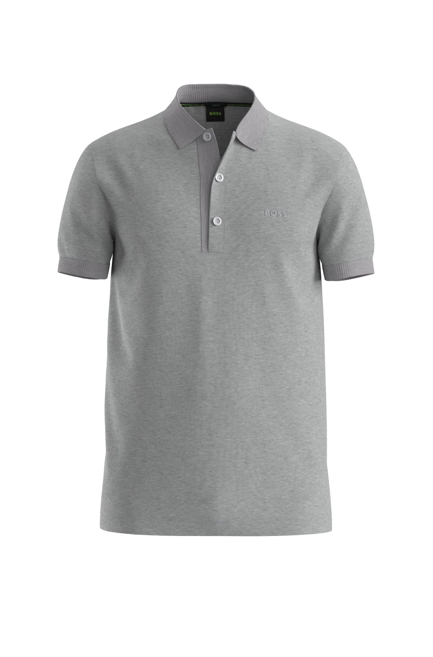 Polo Slim Fit Em Algodão Piqué Com Logo Tonal — imagem 1