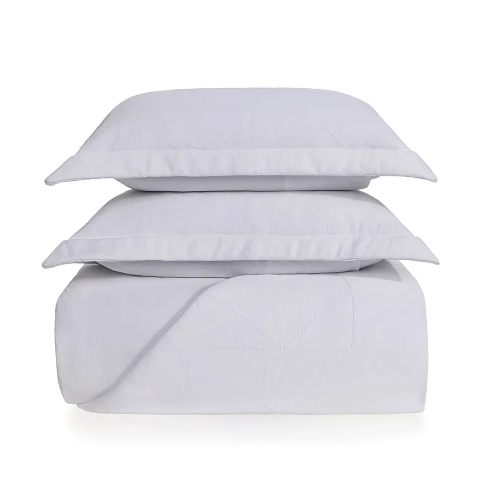 Colcha com Porta Travesseiro 100% Algodão Sovoire Branco