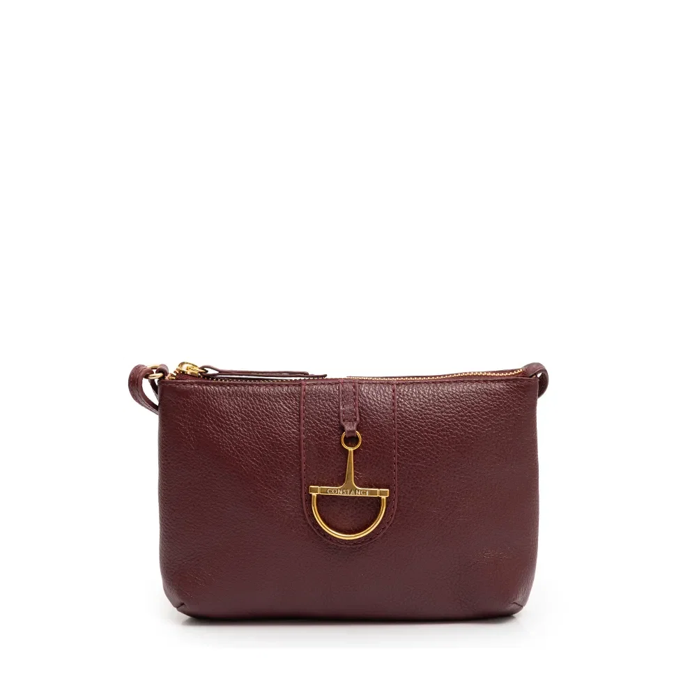 Bolsa Tiracolo Couro Bridão Bordô