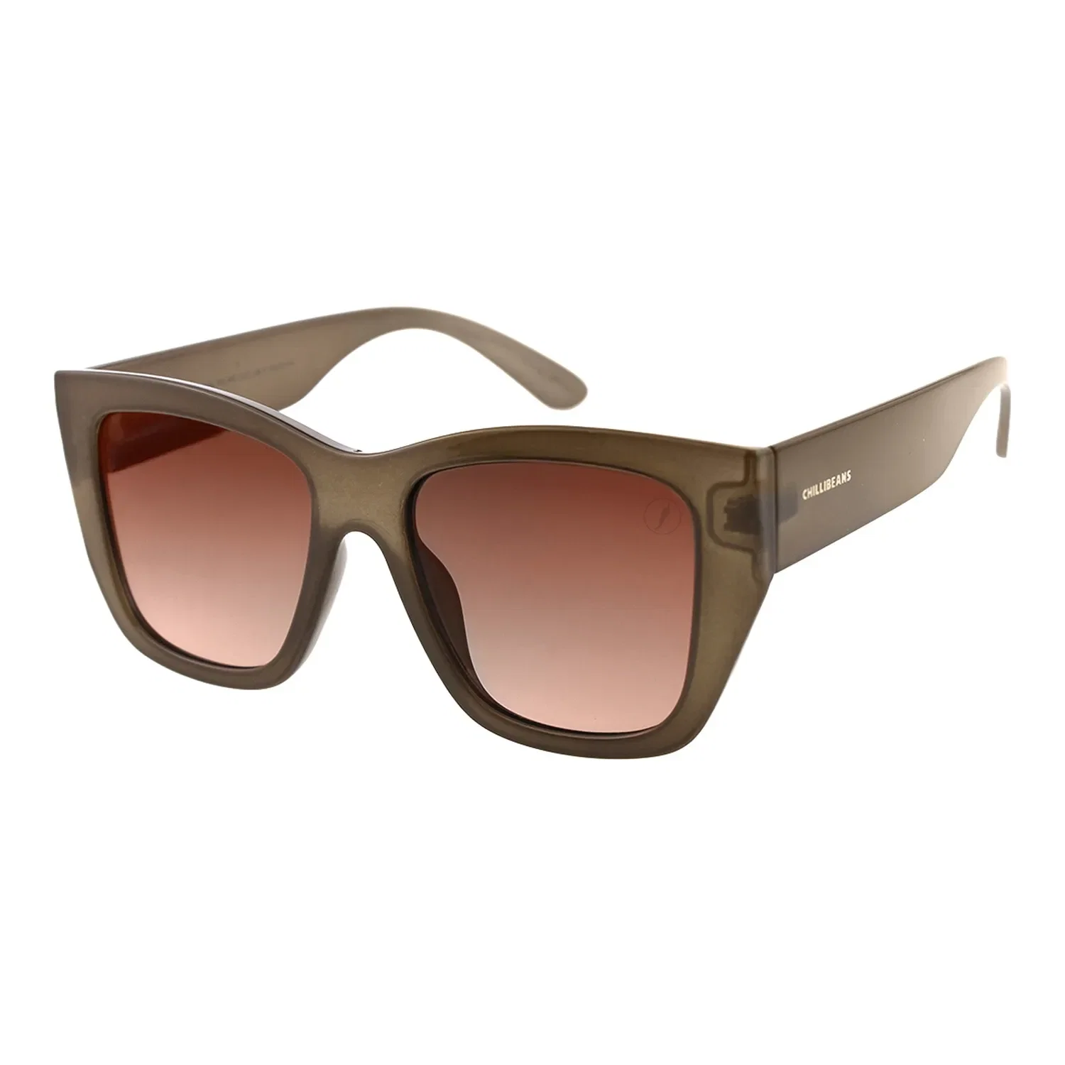 Óculos de Sol Feminino Chilli Beans Redondo Degradê Marrom — imagem 1