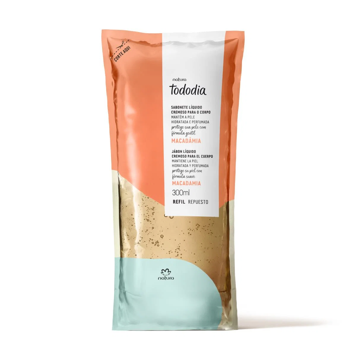 Refil Sabonete Líquido Cremoso para o Corpo Tododia Macadâmia 300 ml
