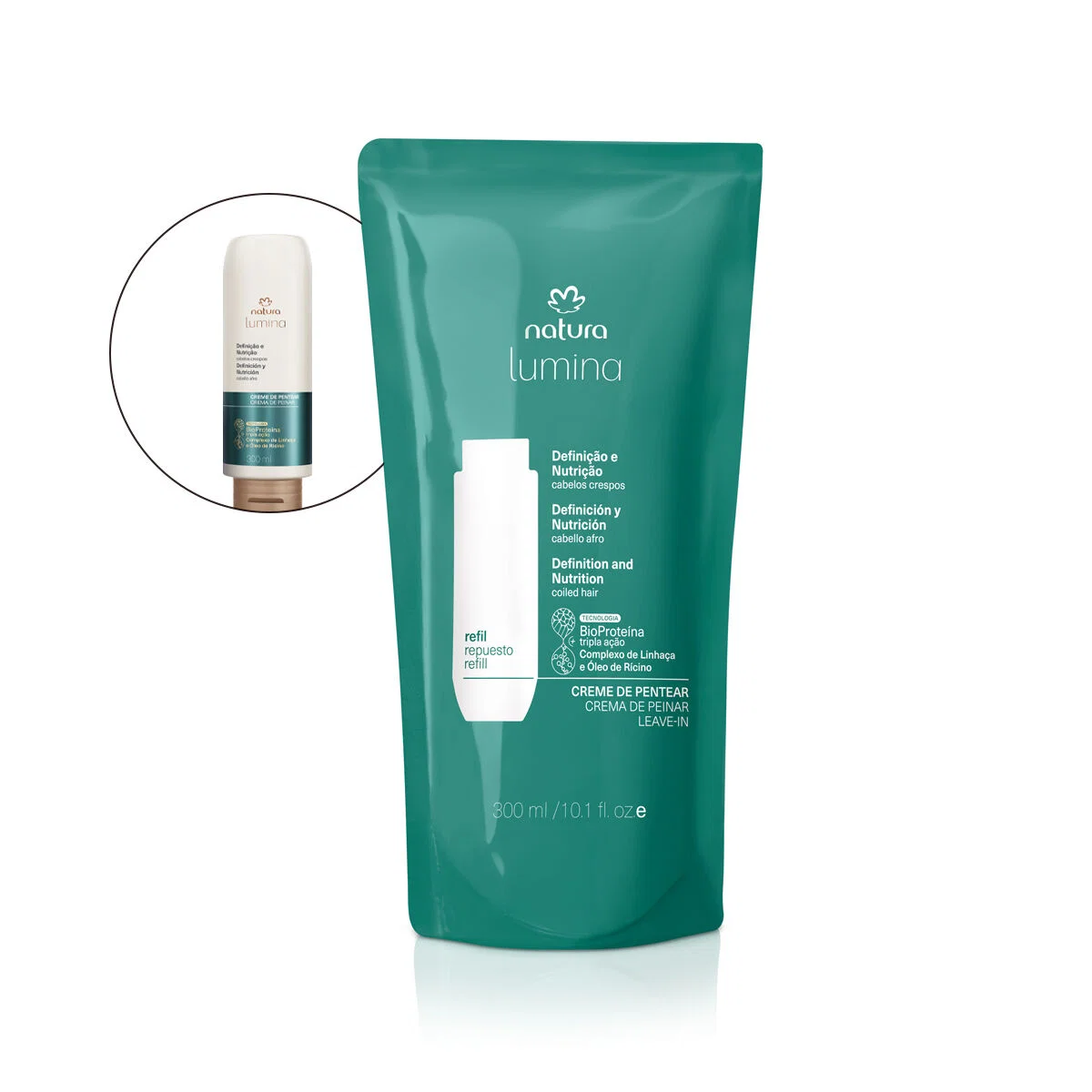 Refil Creme de Pentear Ativador para Cabelos Crespos Lumina 300 ml