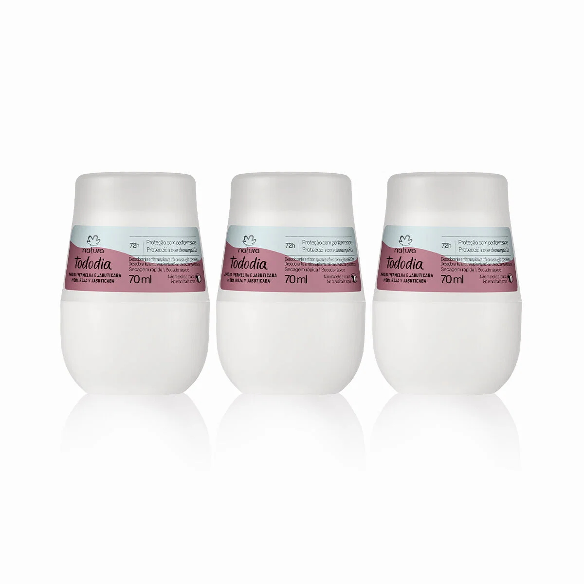 Kit Desodorante Antitranspirante Roll-on Amora Vermelha e Jabuticaba (3 unidades) — imagem 1