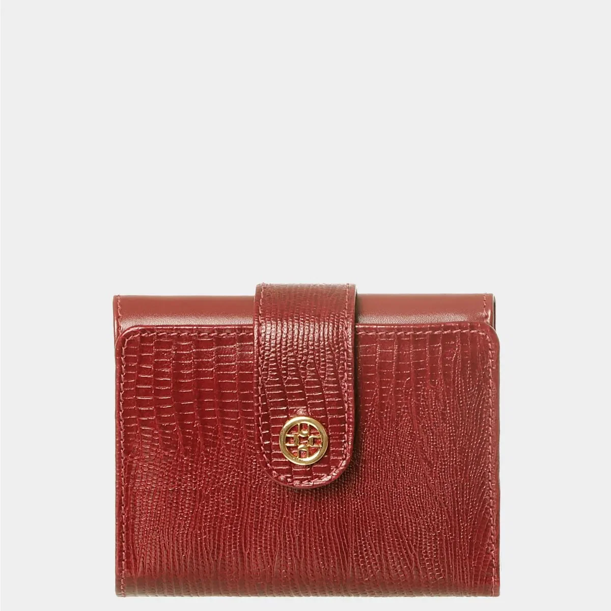 Bolsa Carteira Couro Vermelha Croco Pequena