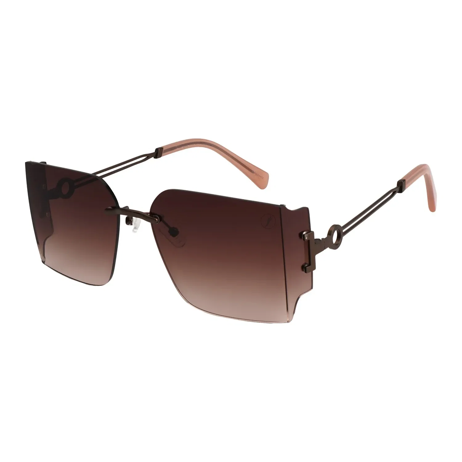 Óculos de Sol Feminino Bended Lenses Quadrado Bege