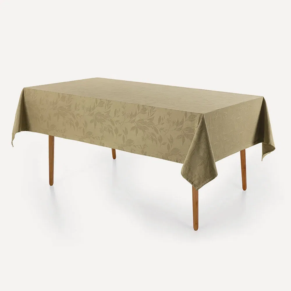 Toalha de Mesa Retangular 8 Lugares Katherine Verde Oliva — imagem 1