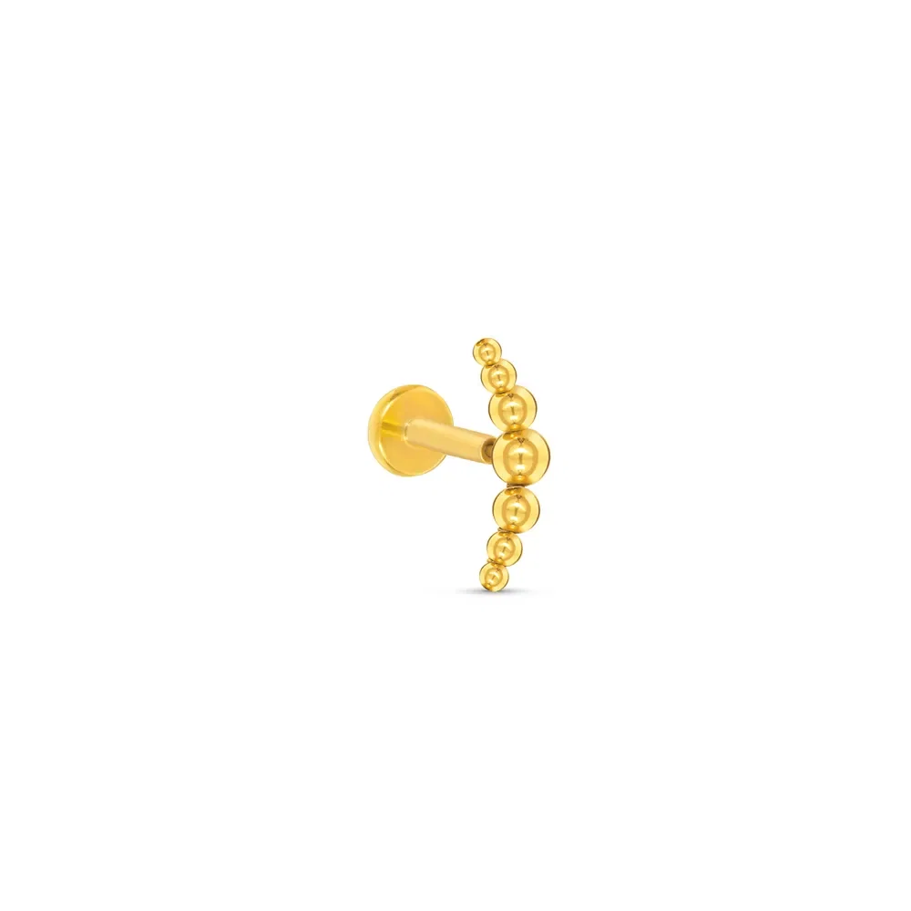 Piercing Life Bolinhas Aço Dourado