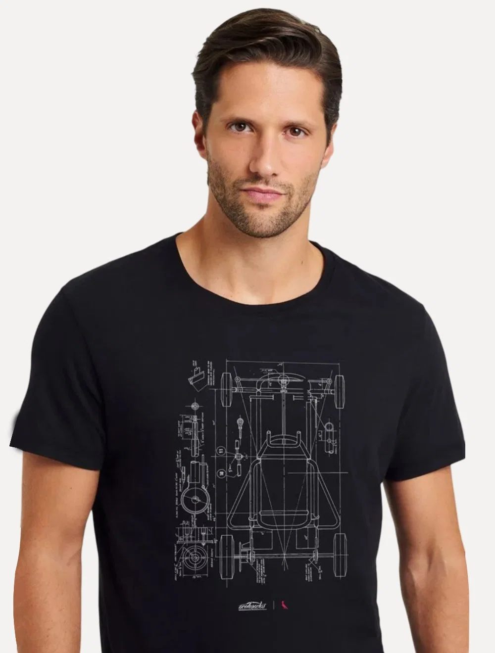Camiseta Reserva Masculina Acelerados Chassi Preta