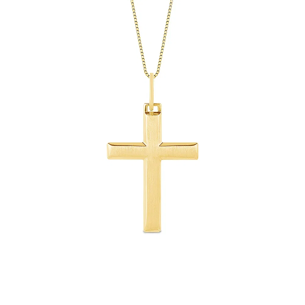Pingente Cruz em Ouro Amarelo 18k, 26mm