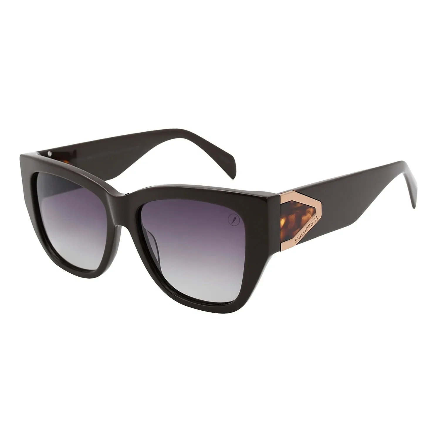 Óculos de Sol Feminino Anitta Quadrado Degradê Preto Polarizado