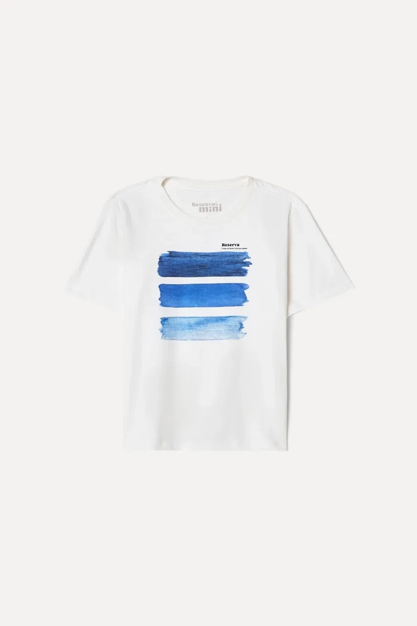 Camiseta Mini Pf Estampada Pincelada Lar — imagem 1