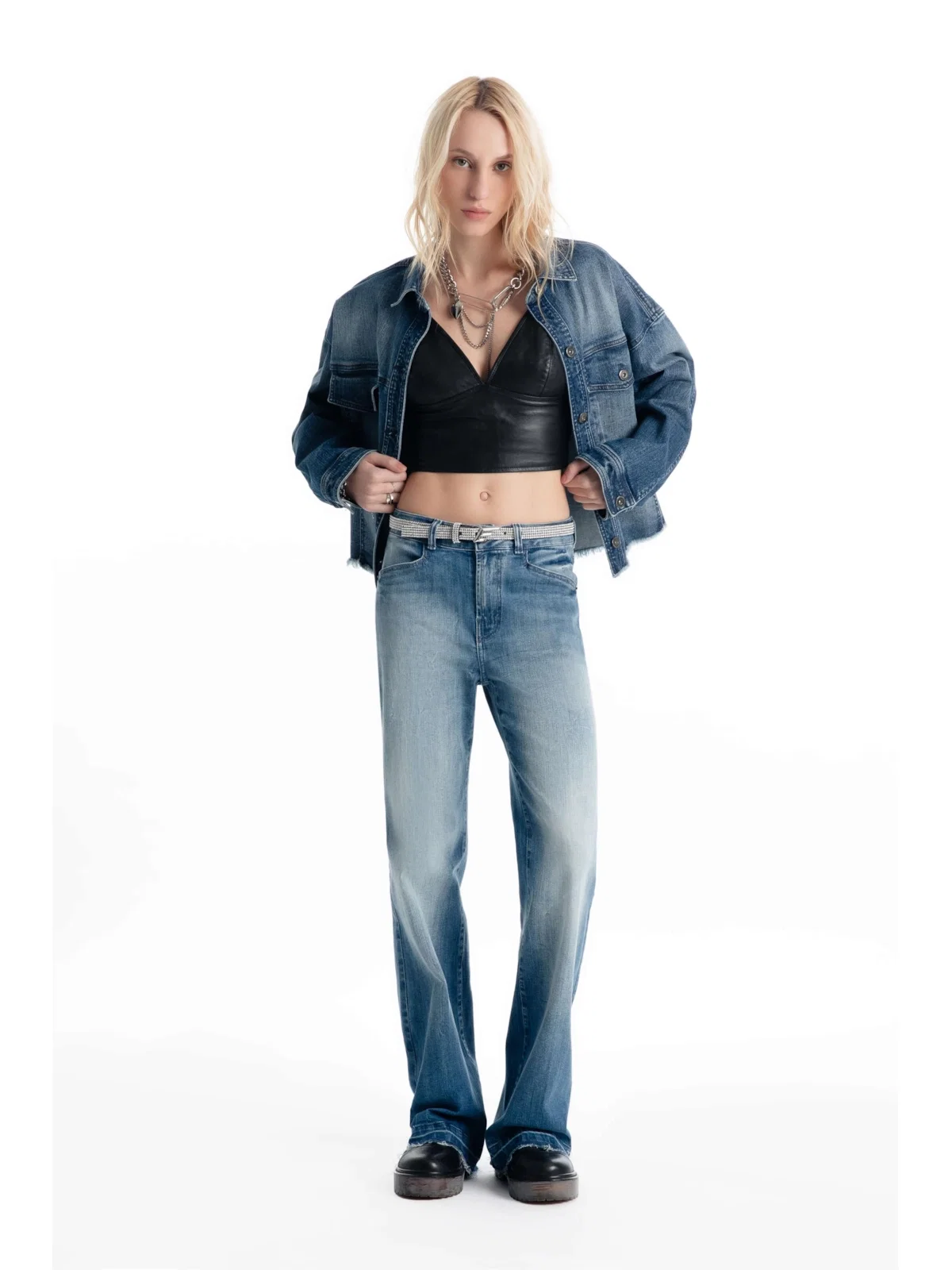 Calça High Comfort Stretch Patheph Lav. Claro C/ Rede — imagem 1