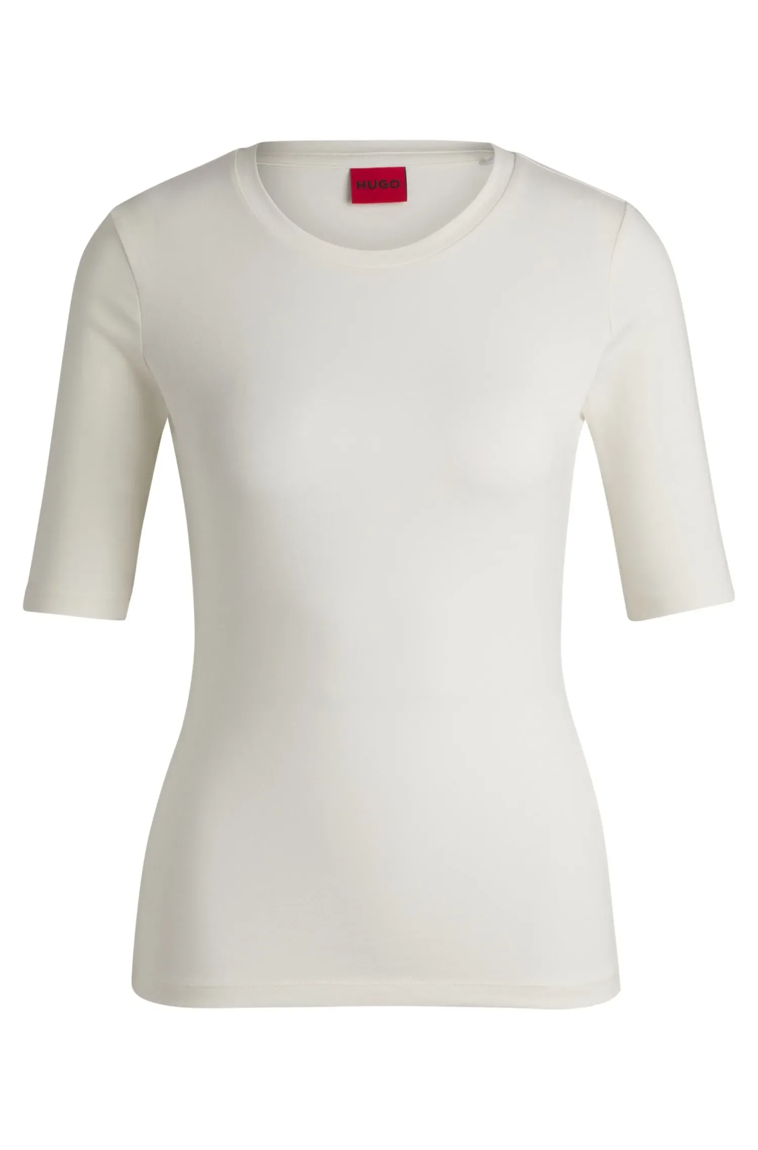 Camiseta Slim De Algodão, Modal E Elástico