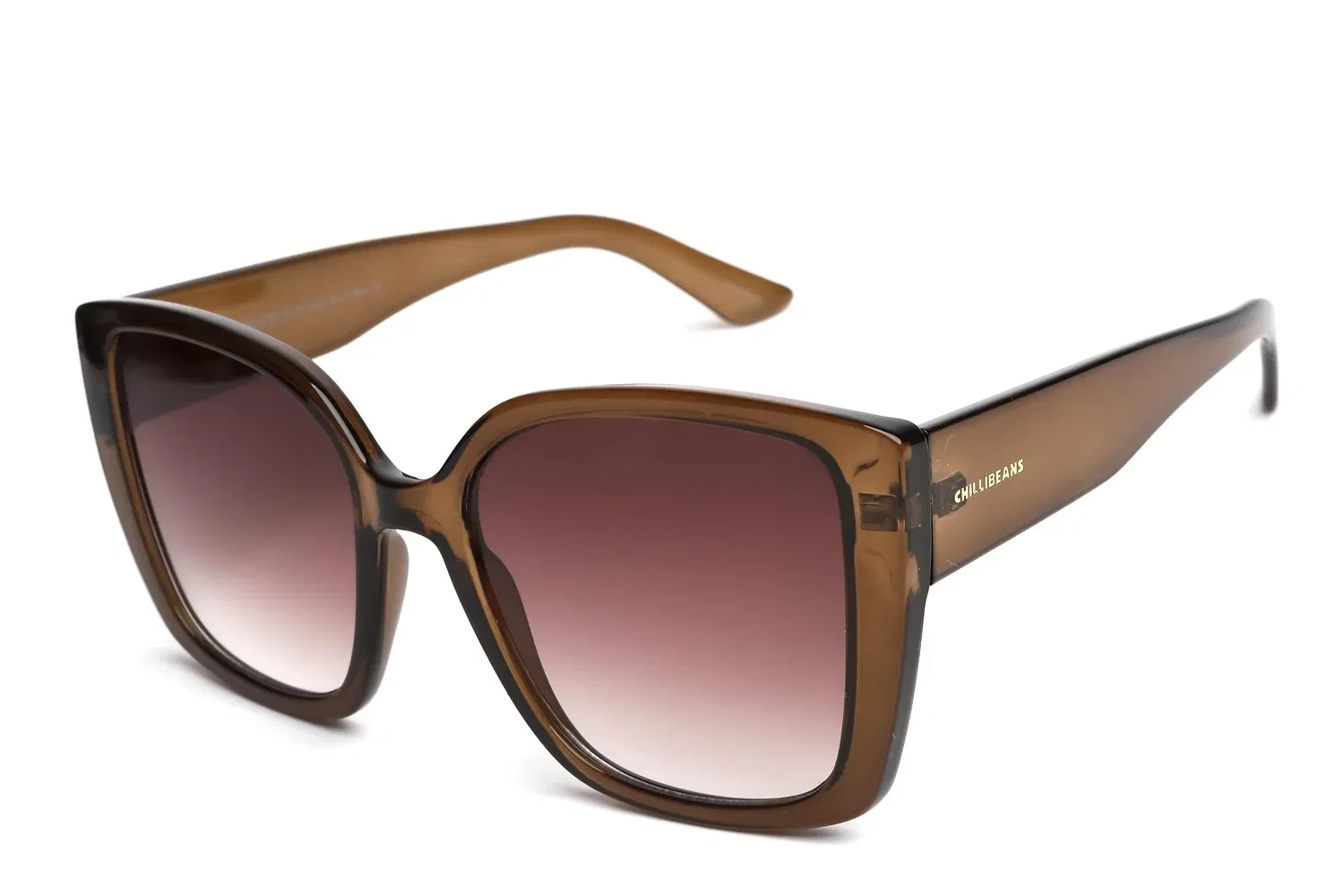 Óculos de Sol Feminino Chilli Beans Clássico Quadrado Degradê Marrom — imagem 1
