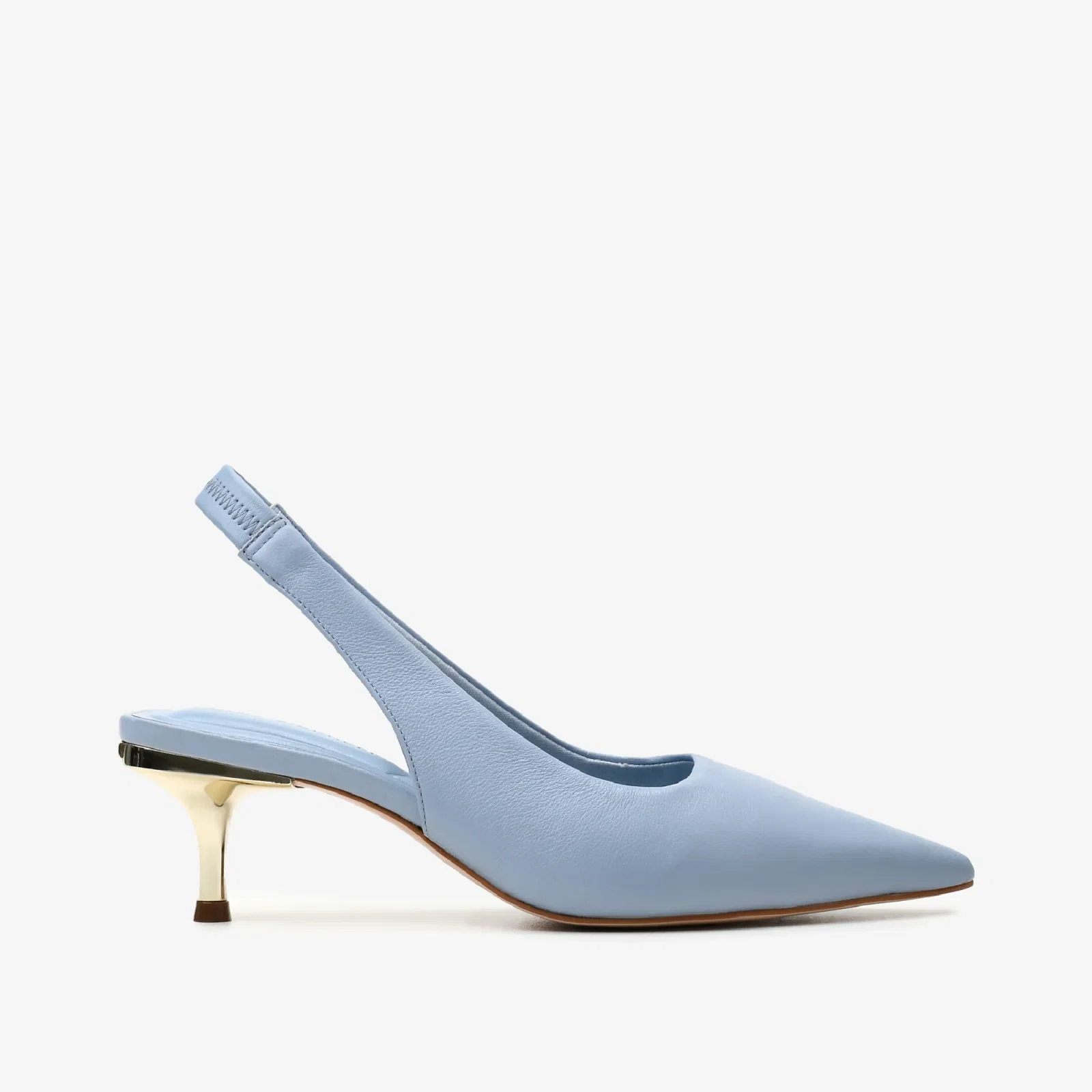 Slingback Azul Oceano Couro