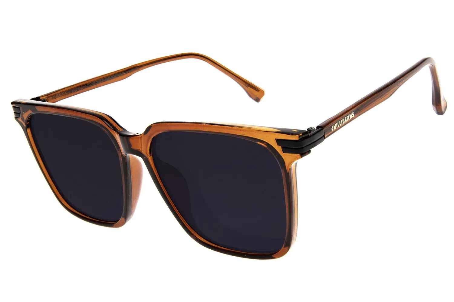 Óculos de Sol Feminino Chilli Beans Quadrado Fashion Caramelo — imagem 1