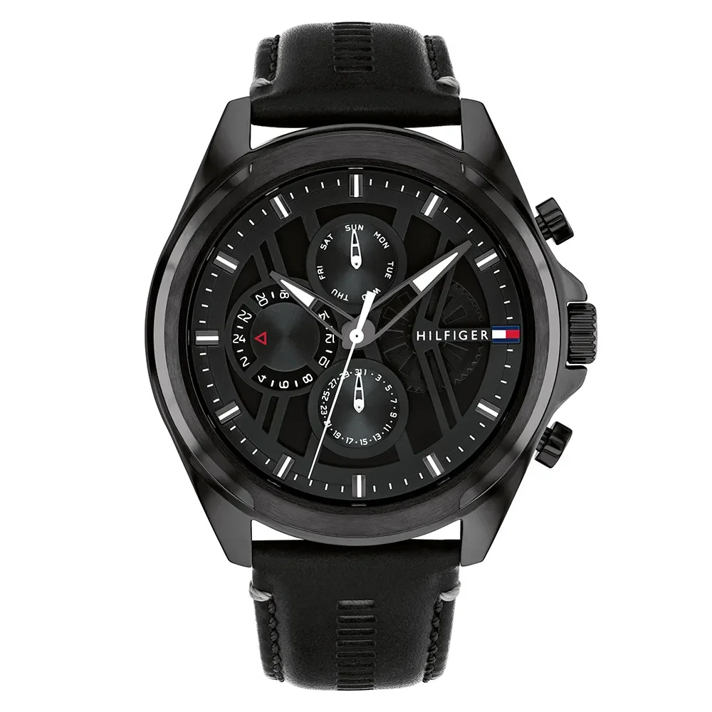 Relógio Tommy Hilfiger Jax Masculino Couro Preto - 1710654