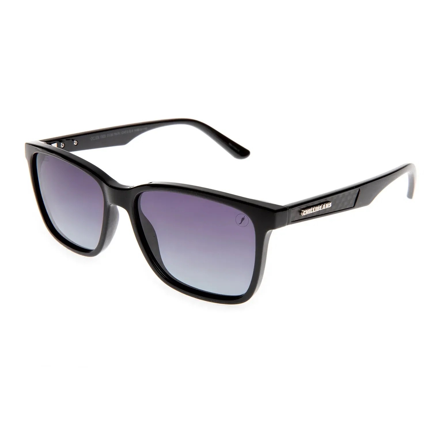 Óculos de Sol Masculino Chilli Beans Clássicos Quadrado Polarizado Preto — imagem 1