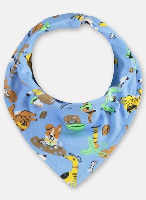 Babador Bandana para Bebê Menino em Suedine Essentials (Azul) Up Baby