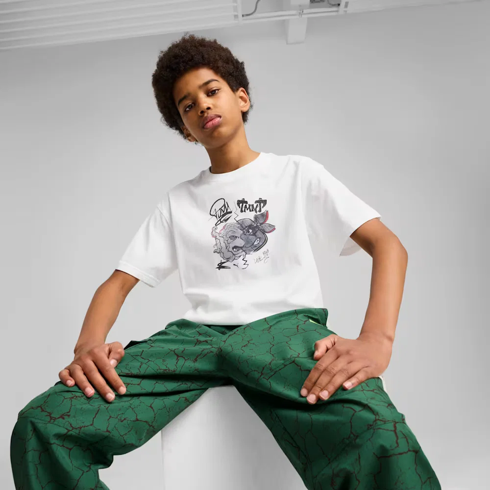 Camiseta Relaxed Graphic Puma HOOPS x TMNT Juvenil — imagem 1