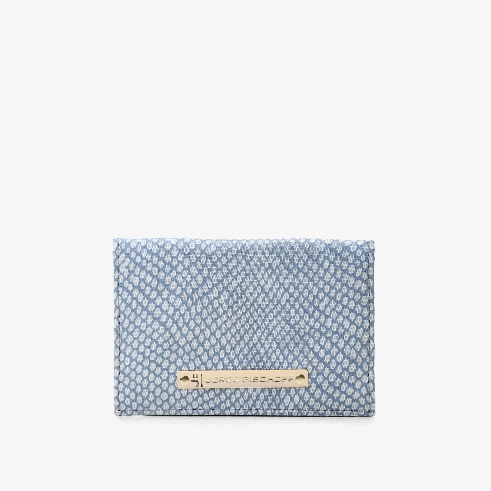 Carteira Envelope Azul Oceano Couro Snake