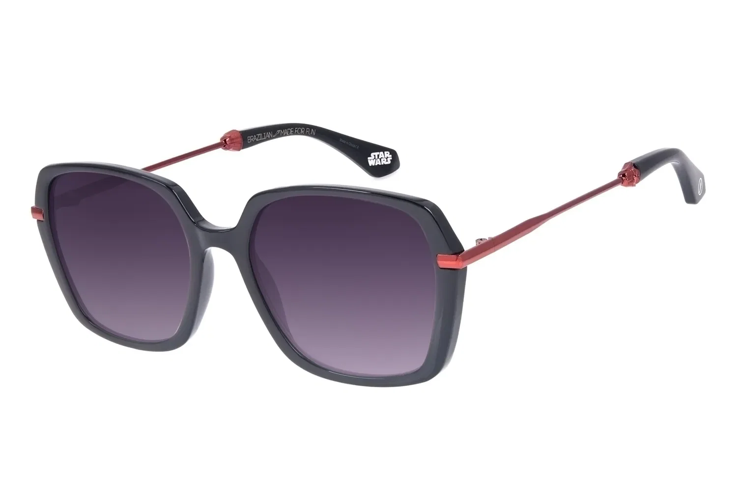 Óculos de Sol Feminino Star Wars Darth Vader Quadrado Degradê II